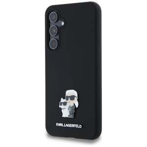 Karl Lagerfeld KLHCSA55SMHKCNPK A55 A556 hardcase czarny/black Silicone Karl&Choupette Metal Pin
