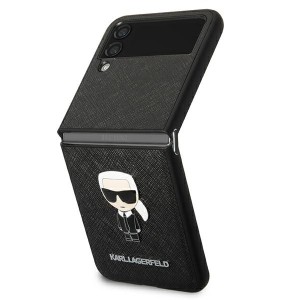 Karl Lagerfeld KLHCZF4IKMSBK F721Z Flip 4 czarny/black book Saffiano Ikonik Metal