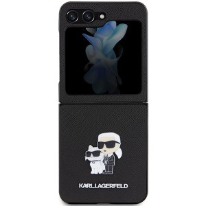 Karl Lagerfeld KLHCZF5SAKCNPK Z Flip5 F731 hardcase czarny/black Saffiano Karl&Choupette Pin