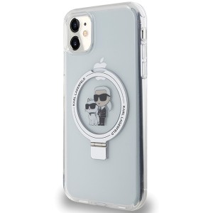 Karl Lagerfeld KLHMN61HMRSKCH iPhone 11 / Xr 6.1" biały/white hardcase Ring Stand Karl&Choupettte MagSafe