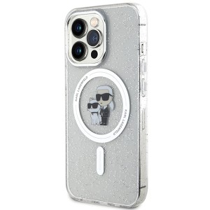 Karl Lagerfeld KLHMP13LHGKCNOT iPhone 13Pro / 13 6.1" transparent hardcase Karl&Choupette Glitter MagSafe
