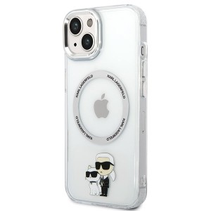 Karl Lagerfeld KLHMP13MHNKCIT iPhone 13/ 14 / 15 6.1" hardcase transparent Iconic Karl&Choupette Magsafe