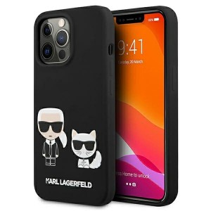 Karl Lagerfeld KLHMP13XSSKCK iPhone 13Pro Max 6,7" hardcase czarny/black Silicone Karl & Choupette Magsafe