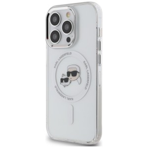 Karl Lagerfeld KLHMP14LHLSKCH iPhone Pro 6.1" biały/white hardcase IML Metal Karl&Choupette Head MagSafe