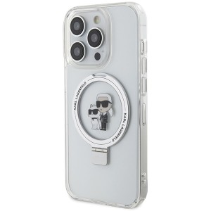 Karl Lagerfeld KLHMP14LHMRSKCH iPhone 14 Pro 6.1" biały/white hardcase Ring Stand Karl&Choupettte MagSafe