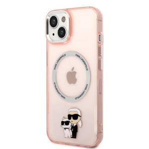 Karl Lagerfeld KLHMP14MHNKCIP iPhone 14 Plus / 15 Plus 6,7" hardcase różowy/pink Iconic Karl&Choupette Magsafe