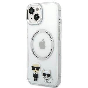Karl Lagerfeld KLHMP14SHKCT iPhone 14/ 15 / 13 6,1" hardcase przeźroczysty/transparent Karl & Choupette Aluminium Magsafe