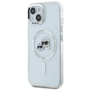 Karl Lagerfeld KLHMP14SHLSKCH iPhone 14  6.1" biały/white hardcase IML Metal Karl&Choupette Head MagSafe