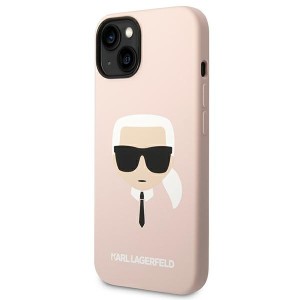 Karl Lagerfeld KLHMP14SSLKHLP iPhone 14 / 15 / 13 6,1" hardcase jasnoróżowy/light pink Silicone Karl`s Head Magsafe