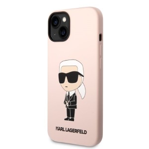 Karl Lagerfeld KLHMP14SSNIKBCP iPhone 14 / 15 / 13 6,1" hardcase różowy/pink Silicone Ikonik Magsafe