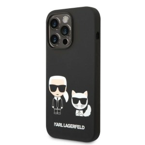 Karl Lagerfeld KLHMP14XSSKCK iPhone 14Pro Max 6,7" hardcase czarny/black Liquid Silicone Karl & Choupette Magsafe
