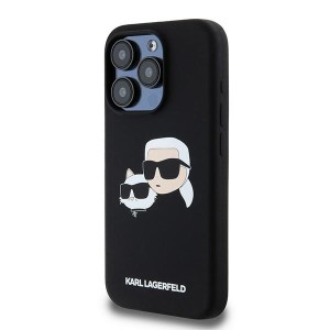 Karl Lagerfeld KLHMP15LSKCHPPLK iPhone 15 Pro 6.1" czarny/black hardcase Silicone Karl & Choupette MagSafe