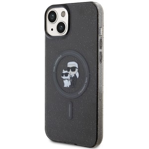 Karl Lagerfeld KLHMP15MHGKCNOK iPhone 15 Plus / 14 Plus 6.7" czarny/black hardcase Karl&Choupette Glitter MagSafe