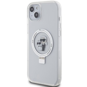 Karl Lagerfeld KLHMP15MHMRSKCH iPhone 15Plus / 14 Plus 6.7" biały/white hardcase Ring Stand Karl&Choupettte MagSafe
