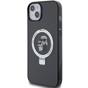 Karl Lagerfeld KLHMP15MHMRSKCK iPhone 15 Plus / 14 Plus 6.7"czarny/black hardcase Ring Stand Karl&Choupettte MagSafe