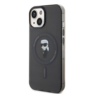Karl Lagerfeld KLHMP15SHFCKNOK iPhone 15 / 14 / 13 6.1" czarny/black hardcase IML Ikonik MagSafe