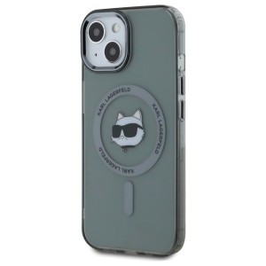 Karl Lagerfeld KLHMP15SHLSCHK iPhone 15  6.1" czarny/black hardcase IML Metal Choupette Head MagSafe