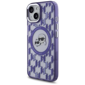 Karl Lagerfeld KLHMP15SHMCKMHU iPhone 156.1" fioletowy/purple IML Monogram Karl&Choupette Head MagSafe