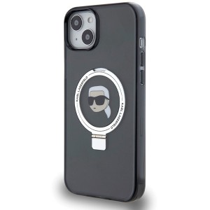 Karl Lagerfeld KLHMP15SHMRSKHK iPhone 15 / 14 / 13 6.1" czarny/black hardcase Ring Stand Karl Head MagSafe