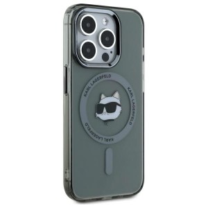 Karl Lagerfeld KLHMP15XHLSCHK iPhone 15  Pro Max 6.7" czarny/black hardcase IML Metal Choupette Head MagSafe