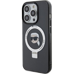 Karl Lagerfeld KLHMP15XHMRSKHK iPhone 15 Pro Max 6.7" czarny/black hardcase Ring Stand Karl Head MagSafe
