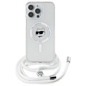 Karl Lagerfeld KLHMP16LHCCHNT iPhone 16  Pro 6.3" hardcase transparent IML Choupette Head & Cord Magsafe