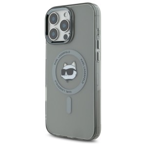 Karl Lagerfeld KLHMP16LHLSCHK iPhone16 Pro 6.3" czarny/black hardcase IML Metal Choupette Head MagSafe