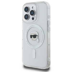 Karl Lagerfeld KLHMP16LHLSKIH iPhone Pro 6.3" biały/white hardcase IML Metal Karl Head MagSafe