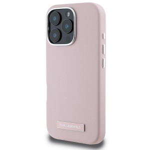 Karl Lagerfeld KLHMP16LPGMSRPP iPhone16 Pro 6.3" różowy/pink hardcase FW Metal Plate MagSafe
