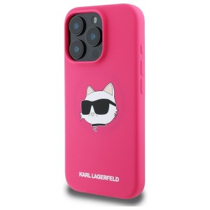 Karl Lagerfeld KLHMP16LSCHPPLF iPhone 16 Pro 6.3" fuksja/fuschia hardcase Silicone Choupette Head Print MagSafe