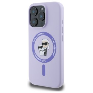 Karl Lagerfeld KLHMP16LSCMKCRHU iPhone 16 Pro 6.3" fioletowy/purple hardcase Silicone Karl&Choupette Ring MagSafe
