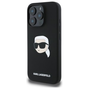 Karl Lagerfeld KLHMP16LSKHPPLK iPhone 16 Pro 6.3" czarny/black hardcase Silicone Karl Head Print MagSafe