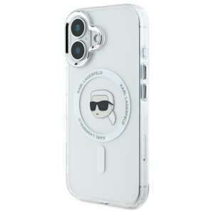 Karl Lagerfeld KLHMP16MHLSKIH iPhone Plus 6.7" biały/white hardcase IML Metal Karl Head MagSafe