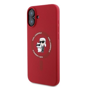 Karl Lagerfeld KLHMP16MSCMKCRHR iPhone 16 Plus 6.7" czerwony/red hardcase Silicone Karl&Choupette Ring MagSafe