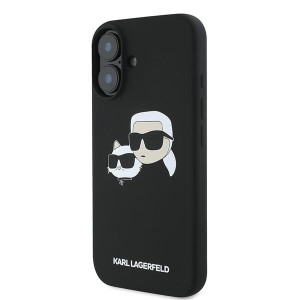 Karl Lagerfeld KLHMP16MSKCHPPLK iPhone 16 Plus 6.7" czarny/black hardcase Silicone Double Heads Print MagSafe