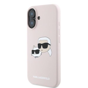 Karl Lagerfeld KLHMP16MSKCHPPLP iPhone 16 Plus 6.7" różowy/pink hardcase Silicone Double Heads Print MagSafe