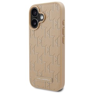 Karl Lagerfeld KLHMP16SPKHPORPE iPhone16 6.1" beżowy/beige hardcase Hot Stamp Magsafe