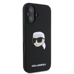 Karl Lagerfeld KLHMP16SSKHPPLK iPhone 16 6.1" czarny/black hardcase Silicone Karl Head Print MagSafe