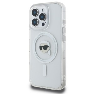 Karl Lagerfeld KLHMP16XHLSKIH iPhone16 Pro Max 6.9" biały/white hardcase IML Metal Karl Head MagSafe