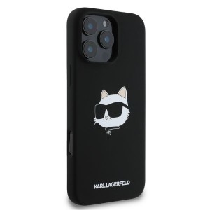 Karl Lagerfeld KLHMP16XSCHPPLK iPhone 16 Pro Max 6.9" czarny/black hardcase Silicone Choupette Head Print MagSafe