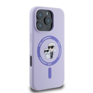 Karl Lagerfeld KLHMP16XSCMKCRHU iPhone 16 Pro Max 6.9" fioletowy/purple hardcase Silicone Karl&Choupette Ring MagSafe