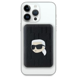Karl Lagerfeld Powerbank indukcyjnyKLPB5FPGKSKIHK 15W 5000mAh czarny/black Karl Head Pin MagSafe