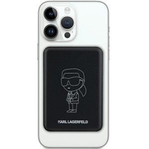 Karl Lagerfeld Powerbank indukcyjnyKLPBM5KIOTTGK 5000mAh czarny/black NFT Outline Ikonik MagSafe