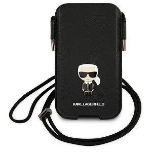 Karl Lagerfeld Torebka KLHCP12MOPHKMK6,1" czarny/black hardcase Saffiano Ikonik Karl`s
