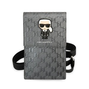 Karl Lagerfeld Torebka KLWBSAMIPGsrebrny/silver Ikonik Karl Monogram Patch