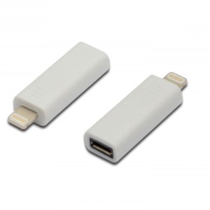 Adapter z MICRO USB na iPhone 5 [White], Przejściówka z micro USB  na Lightning to 30-pin