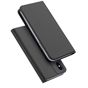 DuxDucis SkinPro [Gray], Etui notesowe do iPhone X/XS (5.8")