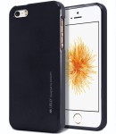 Mercury/Goospery i-Jelly Metal Case [Black], Pokrowiec silikonowy dla iPhone SE/5/5S